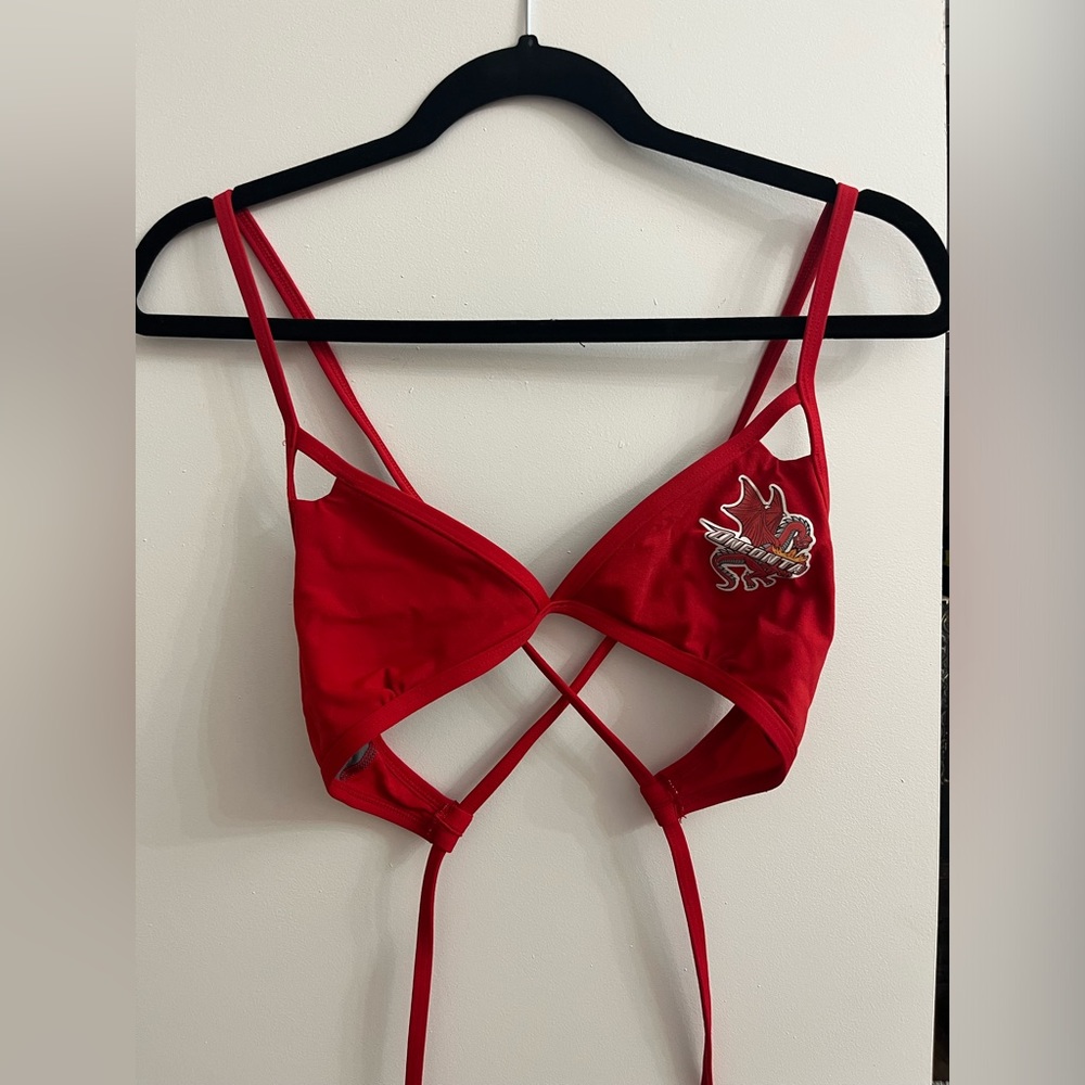 Jolyn Top Red Tie Back